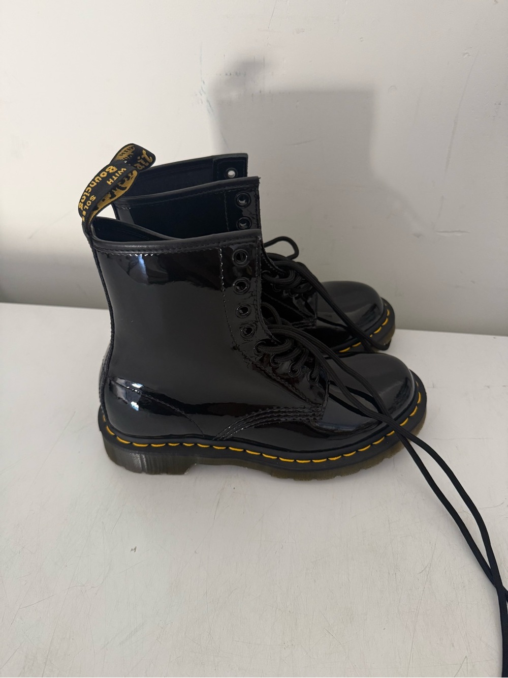 Dr. Martens Black Patent Boots 11821